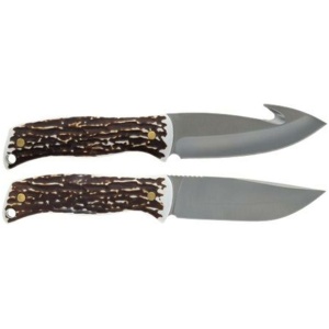 Uncle Henry Fixed Blade Knife Combo 4-1/5" Drop Point and Gut Hook Blades