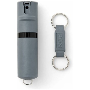 POM Industries Pepper Spray Keychain Model Grey with Black