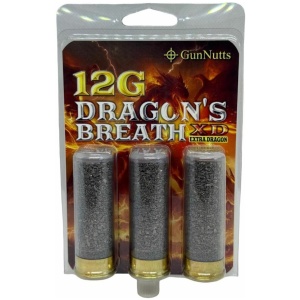 GunNutts Dragon's Breath XD Extra Dragon Shotshell Ammunition 12ga 2-3/4'' 3/ct