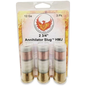 Phoenix Rising Annihilator Slug Shotshell 12ga 2-3/4" 485gr Slug 1540 fps 3/ct
