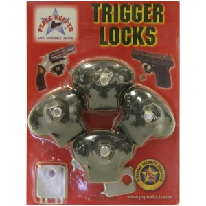 Bulls Eye Peace Keeper Plastic Keyed Trigger Lock - 4 Pack