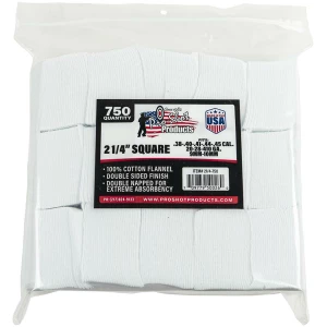 Pro-Shot 2 1/4" Square 100% Cotton Patches 750/ct