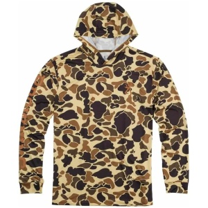 Browning Hooded Long Sleeve Tech Shirt Vintage Tan Camo S
