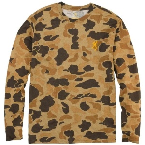 Browning Wasatch Long Sleeve T-Shirt Vintage Tan Camo L