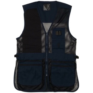 Browning Trapper Creek Mesh Shooting Vest Navy and Black L