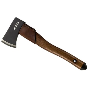 WOOX Ax1 Tomahawk Ax Walnut with Blued Finish and Leather Collar
