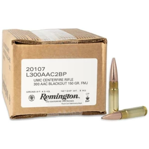 Remington UMC Loose Bulk Rifle Ammunition .300 AAC Blackout 150 gr. FMJ 1905 fps 200/ct (Bulk Pack)