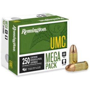 Remington UMC Handgun Ammunition 9mm Luger 115 gr. FMJ 1145 fps 250/ct