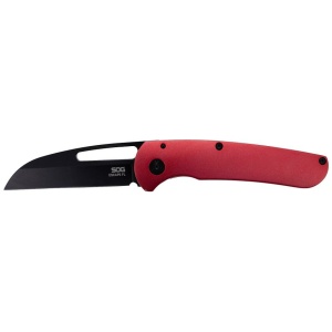 SOG Knives Escape FL Folding Knife 3" Sheepsfoot Blade Red Black