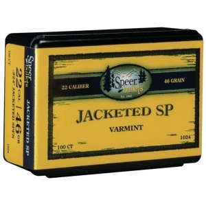 Speer Varmint Soft Point Rifle Bullets .224 cal .224" 40 gr JSP 100/ct