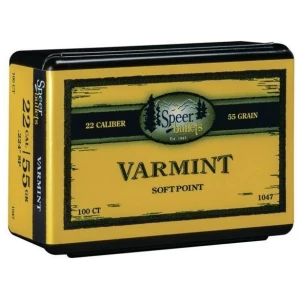 Speer Varmint Soft Point Rifle Bullets .224 cal .224" 55 gr JSP 100/ct