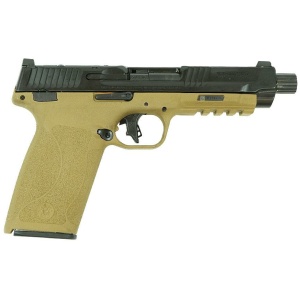 S&W M&P Handgun 5.7x28mm 22rd Magazines (2) 5" Threaded Barrel FDE Optic Ready No Manual Safety