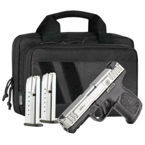 S&W SD9 2.0 Handgun Bundle 9mm Luger 16rd Magazine(3) 4" Barrel White Dot Sights No Thumb Safety 2-Tone Savior Bag