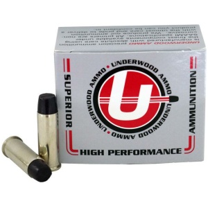 Underwood Lead Long Flat Nose Gas Check Handgun Ammunition .44 Rem Mag 305gr FN 1189fps 20/ct
