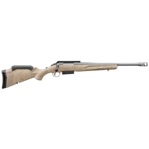 Ruger American Rifle Gen II Ranch .450 Bushmaster 3rd Magazine 16.1" 11/16x24 Threaded Barrel FDE Splatter Stock