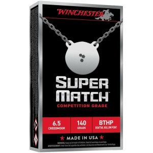 Winchester Super Match Rifle Ammunition 6.5 Creedmoor 140gr OTM 2710fps 20/ct