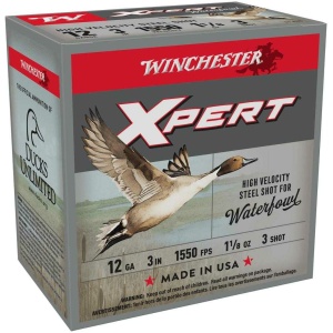 Winchester Xpert High-Velocity Steel Shotshells 12 ga 2-3/4" 1-1/16 oz 1550 fps #3 25/ct
