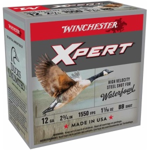 Winchester Xpert High Velocity Steel Shotshells 12 ga 2-3/4" 1-1/16 oz 1550 fps #BB 25/ct