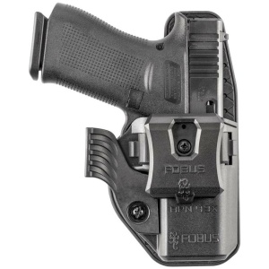 Fobus Handgun Holster OWB Paddle IWB Clip Wing & Sweatguard Appendix for Glock 43/43x/43x MOS with SAS Black Ambi