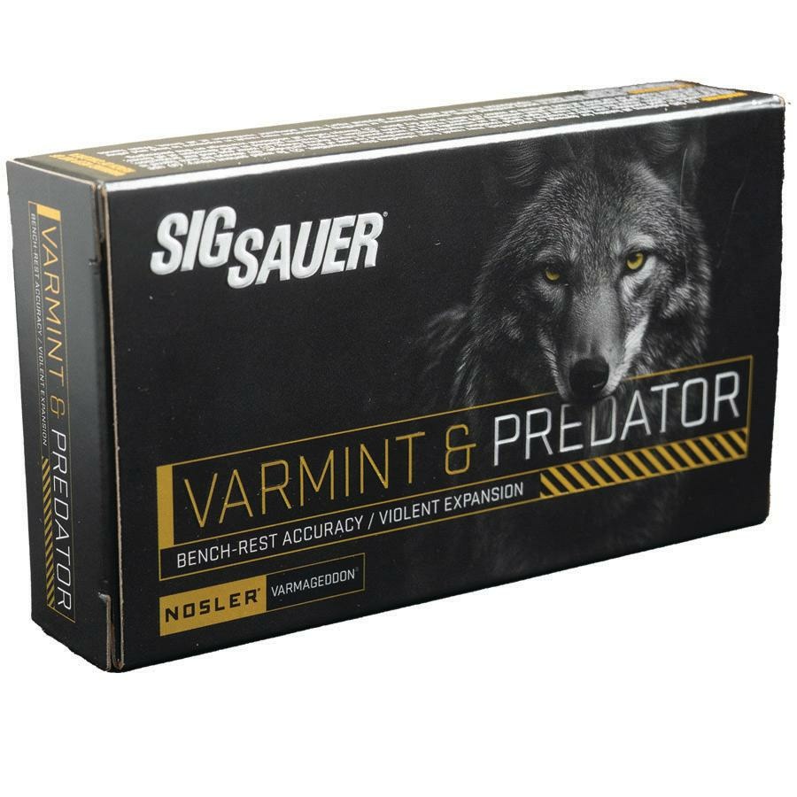 Sig Sauer Varmint & Predator Rifle Ammunition .223 Rem 40gr PT 3650 fps 20/ct