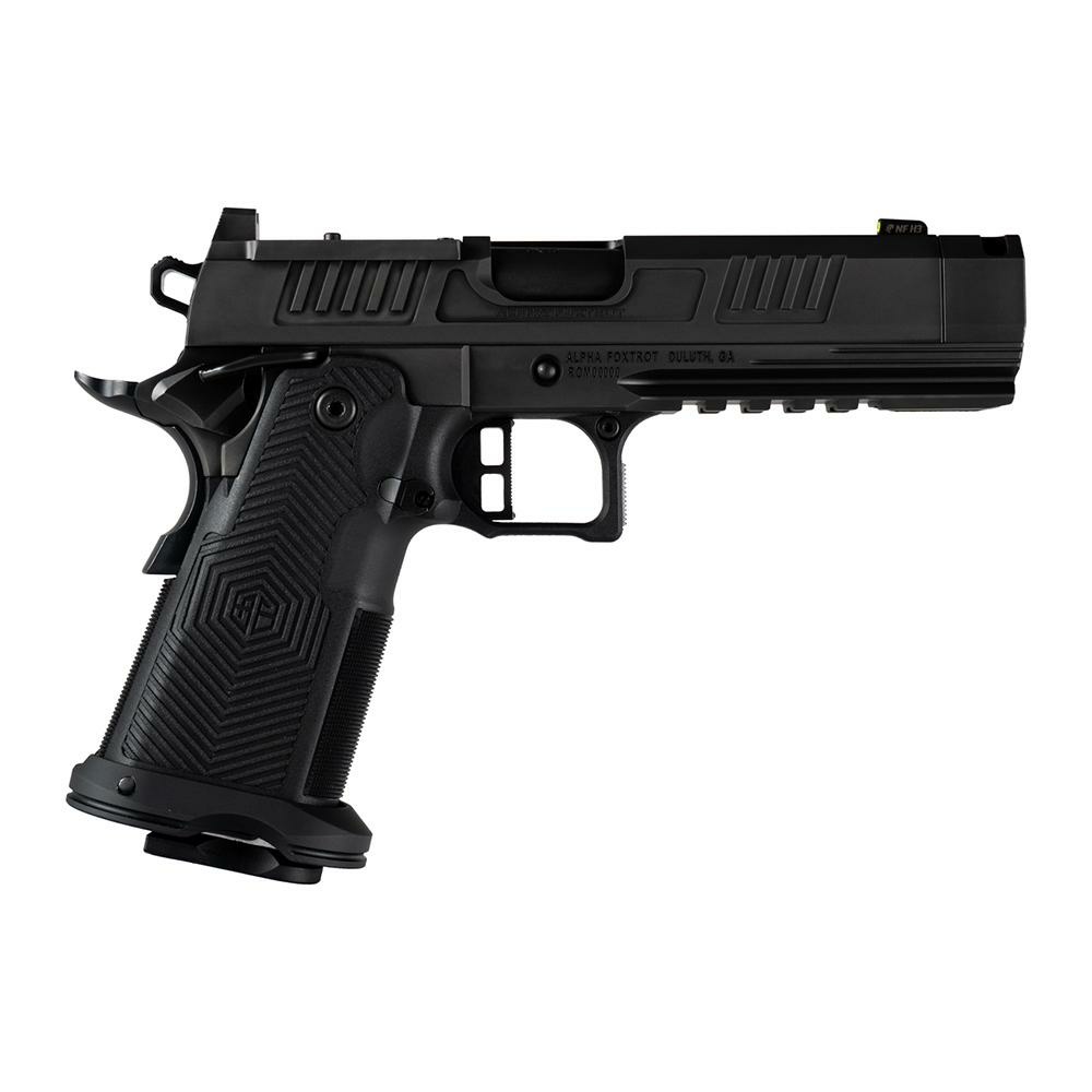 Alpha Foxtrot AF1911-Romulus Handgun 9mm Luger 20rd Magazines(5) 4.25" Compensated Threaded Barrel Black MOS Cut