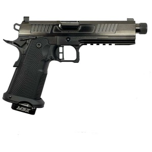 Alpha Foxtrot AF1911 Romulus Handgun 9mm Luger 17 & 20rd Magazines 5" Threaded Barrel Polished DLC Black RMSc Cut