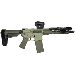 Shark Coast Grassy Knoll AR Pistol Bundle 5.56mm 30rd Magazine 10.5'' Threaded Barrel Vortex Sparc Red Dot Streamlight ProTac SBA3 Brace