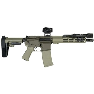 Shark Coast Knoll Grass Pistol Bundle .300 Blk 30rd Magazine 10'' Threaded Barrel Vortex Red Dot Streamlight Light