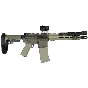Shark Coast Knoll Grass Pistol Bundle .300 Blk 30rd Magazine 10'' Threaded Barrel Vortex Red Dot Streamlight Light