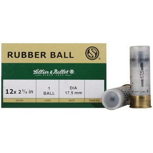 Sellier & Bellot Shotgun Ammunition 12 ga 2 3/4" 1 ball Rubber 25/ct
