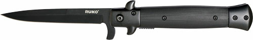 RUKO FOLDER BLACKOUT SPRING - ASSIST 4" G10 CLAMSHELL