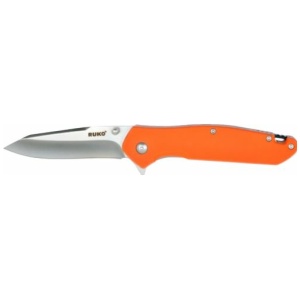 RUKO FOLDER TACTICAL KNIFE - 3.25" ORANGE HANDLE CLAMSHELL
