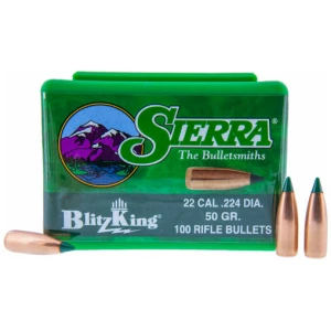 SIERRA BULLETS .22 CAL .224 - 50GR BLITZKING 100CT