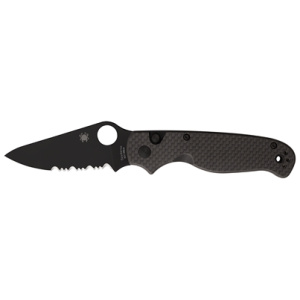 SPYDERCO BUTTONUP CF PS 3.27" BLK
