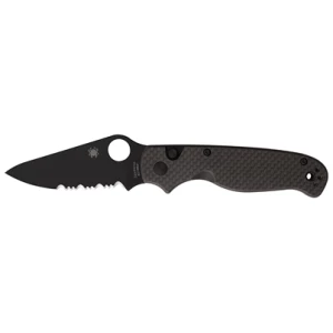 SPYDERCO BUTTONUP CF PS 3.27" BLK