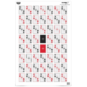 B/C TARGET EZE-SCORER 23"X35" - 52-CARD SHOOT-UP 5 TARGETS