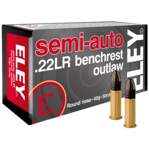 ELEY OUTLAW SEMIAUTO BENCHREST - 22LR 42GR 50RD 100BX/CS
