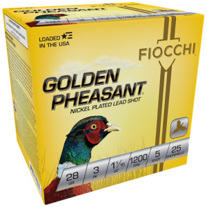 FIOCCHI GOLDEN PHEASANT 28GA - 3" 1-1/16OZ #5 25RD 10BX/CS