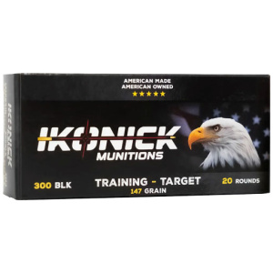 IKONICK USA 300 BLACKOUT 147GR - FMJBT 20RD 25BX/CS