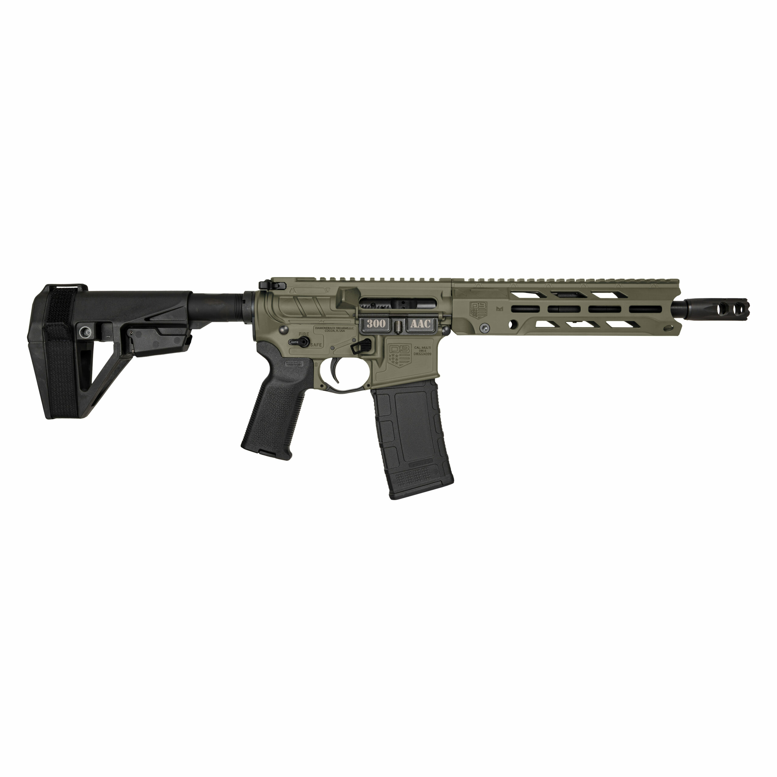 DIAMONDBACK FIREARMS DB15O 300BLK ODG 10" BRACE