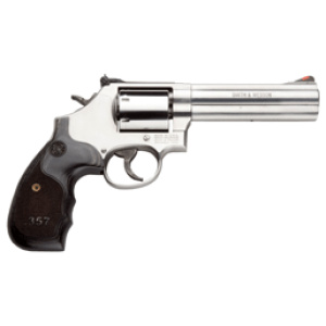S&W 686 3-5-7 357 5" AS 7-SH - SS UNFLUTED CYLINDER WOOD