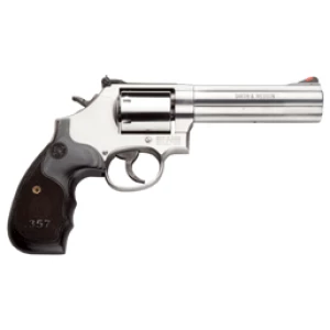 S&W 686 3-5-7 357 5" AS 7-SH - SS UNFLUTED CYLINDER WOOD