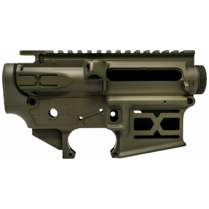 FAXON AR-15 X-TRA LITE - RECEIVER SET OD GREEN STRIPPED