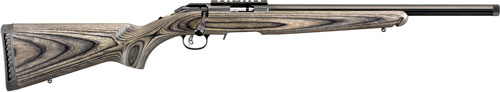 RUGER AMERICAN 22LR 10-SHOT - 18" HVY BBL THREADED BLK LAMIN