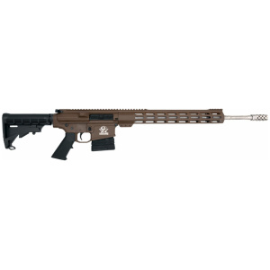 GLFA AR10 RIFLE 6.5CM 20" S/S - BBL 10-SHOT BUCK BROWN