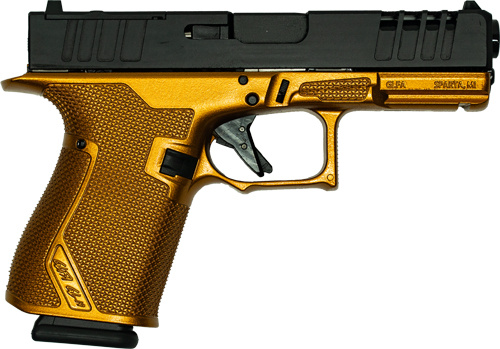 GLFA 19 STRIKER 9MM 4" 15 SHOT - BLK SLIDE GALAXY COPPER FRAME