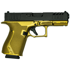 GLFA 19 STRIKER 9MM 4" 15 SHOT - BLACK SLIDE GALAXY GOLD FRAME