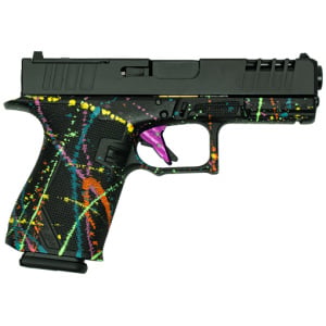 GLFA 19 STRIKER 9MM 4" 15 SHOT - BLK SLIDE SPLATTER BLACK FRAME