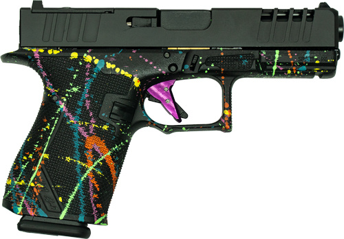 GLFA 19 STRIKER 9MM 4" 15 SHOT - BLK SLIDE SPLATTER BLACK FRAME
