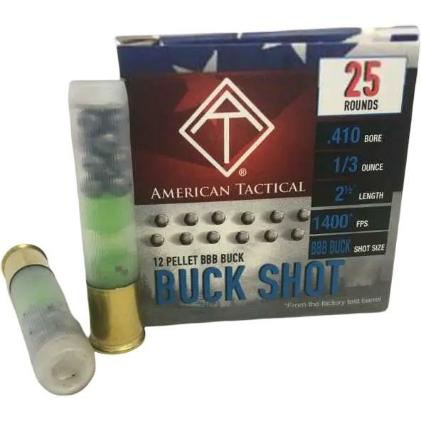 ATI BBB Buck Shotshell 410ga 2-1/2" 1/3oz 1400fps 12 plts 25/ct